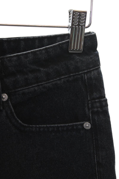 Superdown Womens Black High Rise Straight Jeans Cotton Blend Size 25