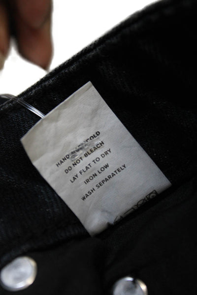 Superdown Womens Black High Rise Straight Jeans Cotton Blend Size 25