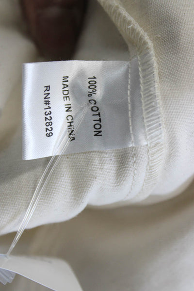 Superdown Women Beige Cotton Cargo Pants Button Closure Size S