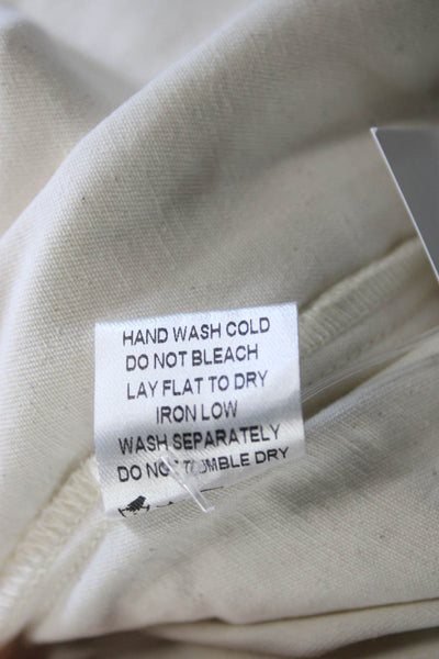 Superdown Women Beige Cotton Cargo Pants Button Closure Size S