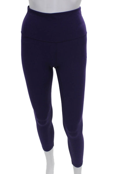 Lululemon Women Capri Leggings Purple Nylon Size 6