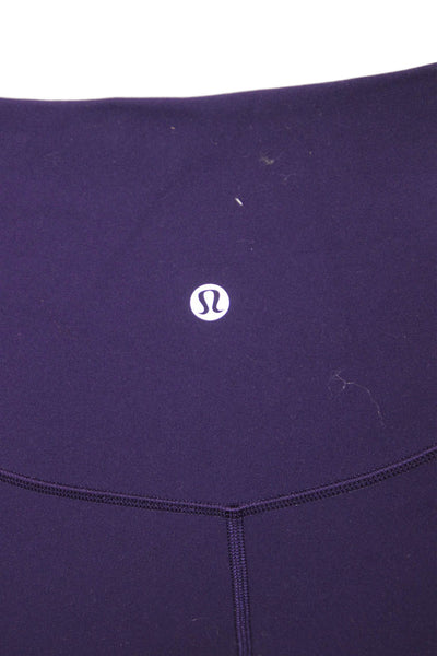 Lululemon Women Capri Leggings Purple Nylon Size 6