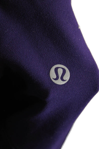 Lululemon Women Capri Leggings Purple Nylon Size 6