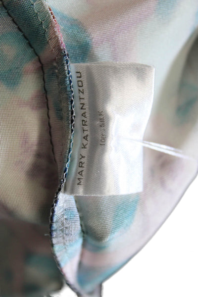 Mary Katrantzou Women Shift Dress Multicolor Silk Boat Neck Knee Length Size 6