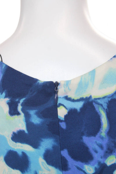 Etro Women Sheath Dress Multicolor Floral Cowl Neck Knee Zip Size 42