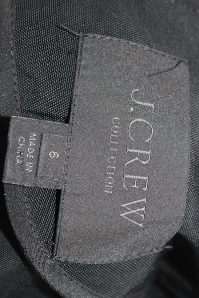 J Crew Collection Womens Short Sleeve V Neck Black Jumpsuit Size 6