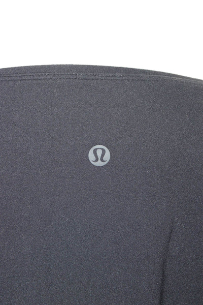 Lululemon Women Basic Casual Boat Neck Long Sleeve Top Black Nylon Size 8