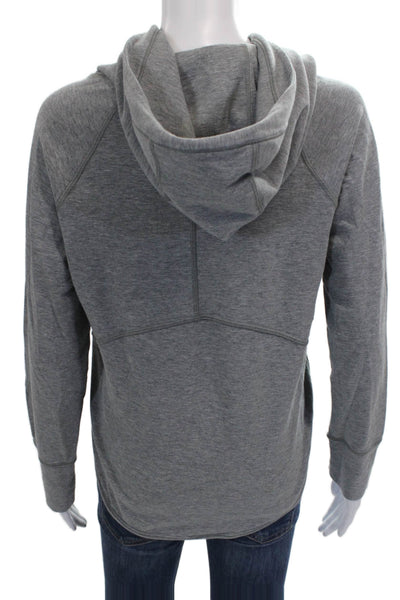 Lululemon Womens Pullover Cowl Neck Cotton Gray Long Sleeve Size 6