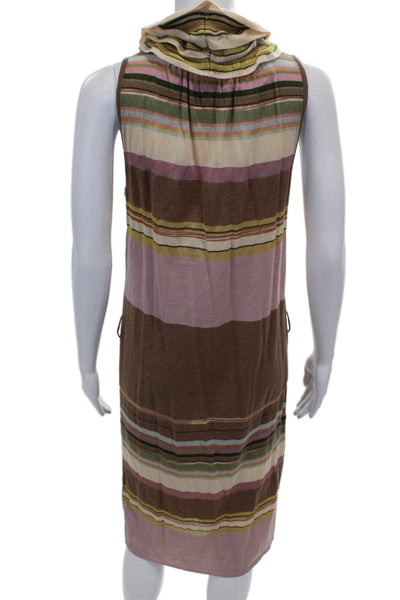 Missoni Womens Tank Dress Multicolor Wool Cowl Neck Long Sleeveless Size S