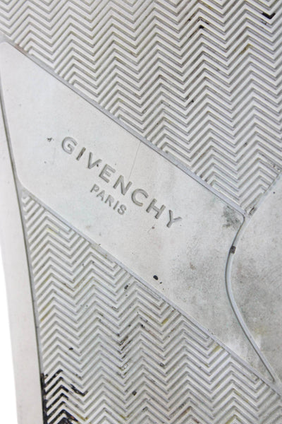 Givenchy Mens Leather Low Top Lace Up Walking Sneakers White Red Size 44
