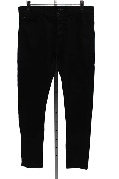The Kooples Mens Skinny Jeans Black Button Cotton Size 30
