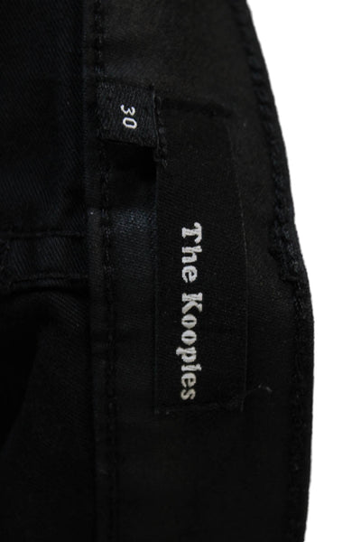 The Kooples Mens Skinny Jeans Black Button Cotton Size 30