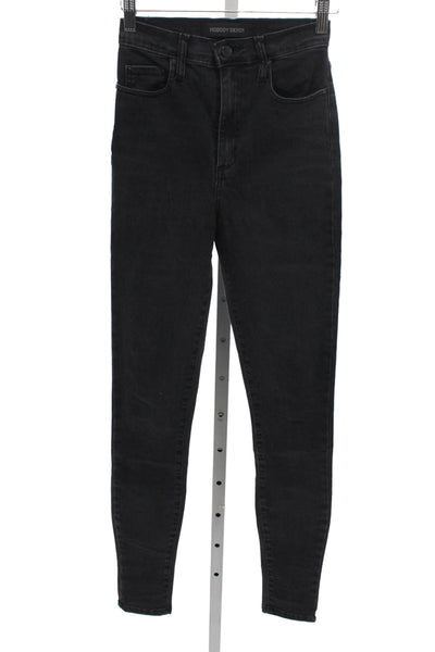 Nobody Denim Womens Skinny Black High Rise Jeans Size 26