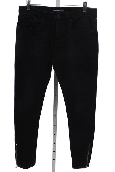 The Kooples Mens Black Skinny Jeans Cotton Button Size 31