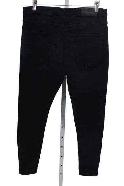 The Kooples Mens Black Skinny Jeans Cotton Button Size 31