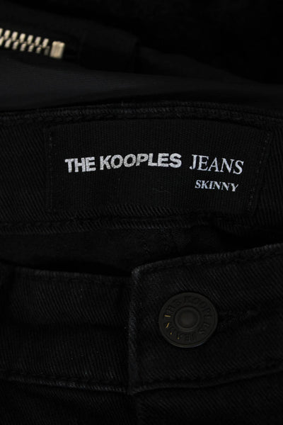 The Kooples Mens Black Skinny Jeans Cotton Button Size 31