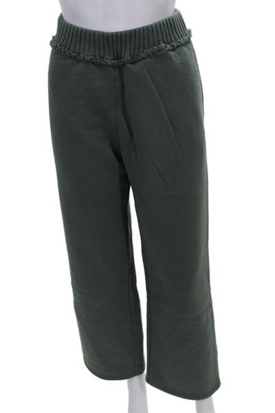 Vintage Havana Womens Sweatpants Green Cotton Solid Fall Pull On Size M