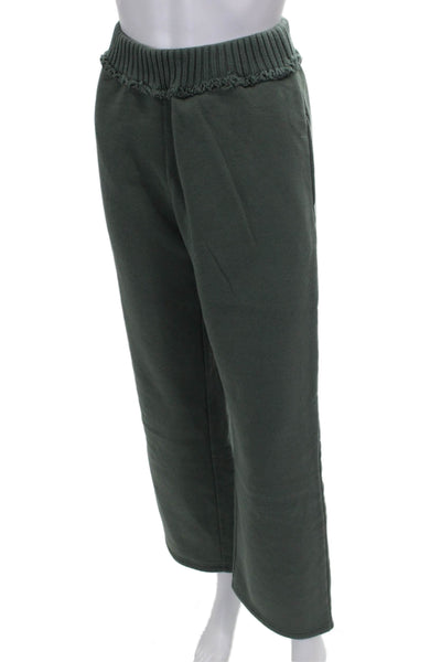 Vintage Havana Womens Sweatpants Green Cotton Solid Fall Pull On Size M