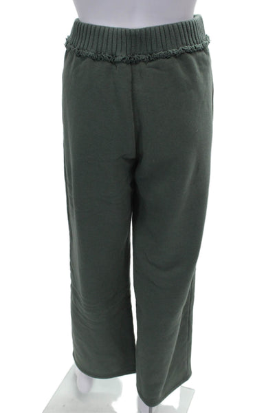 Vintage Havana Womens Sweatpants Green Cotton Solid Fall Pull On Size M
