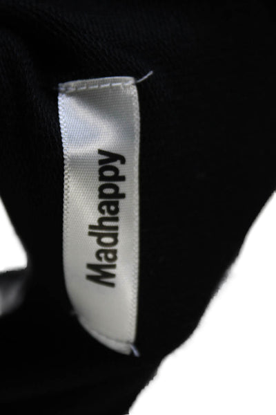 Madhappy Women Cropped Tank Black Micro Modal Scoop Neck Size S