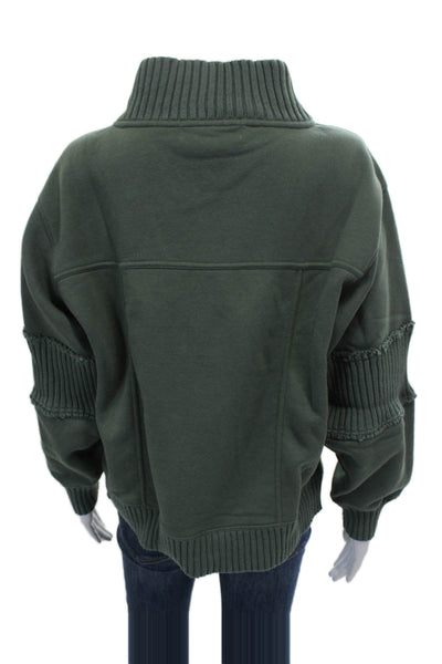 Vintage Havana Womens Pullover Sweater High Neck Long Sleeve Green Size M
