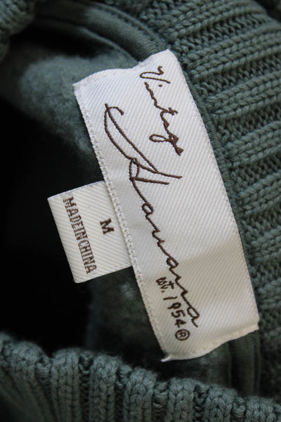 Vintage Havana Womens Pullover Sweater High Neck Long Sleeve Green Size M