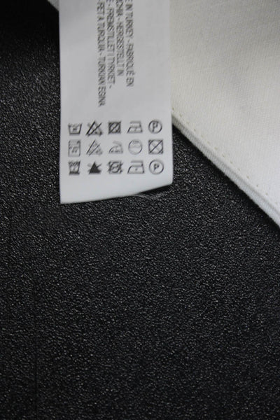 Zara Women White Sleeveless Button Vest Size S