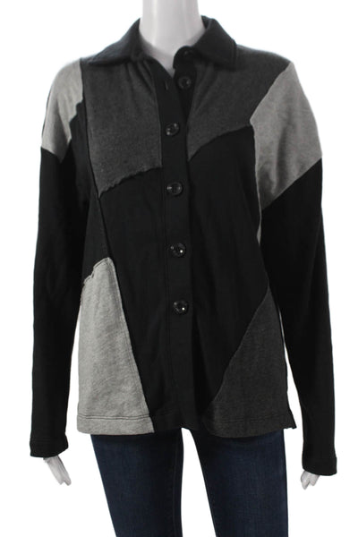 Goldie Womens Basic Jacket Black Cotton Longsleeve Size S