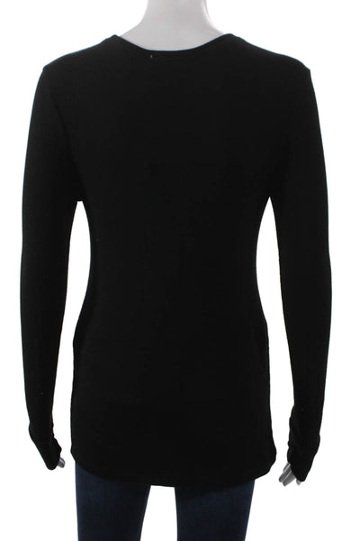 Goldie Women Tunic T-Shirt Gray Colorblock Long Sleeve Crew Neck Modal Size S