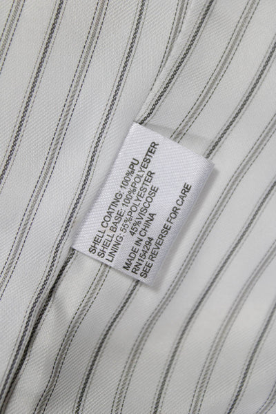 Central Park West Women Beige Basic Jacket Button Long Sleeve Size M