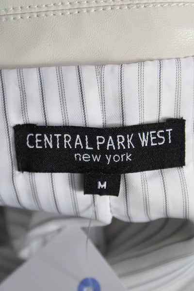 Central Park West Women Beige Basic Jacket Button Long Sleeve Size M