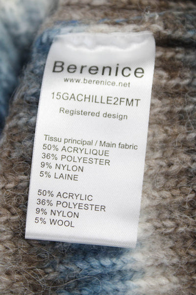 Berenice Womens Cardigan Multicolor Striped V-Neck Acrylic Long Sleeve Size S
