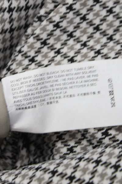 Theory Womens Cropped Check Multicolor Pants Polyamide Size 16