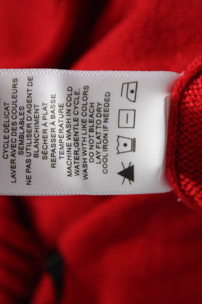Renuar Women Red Viscose Cowl Neck Pullover Sweater Long Sleeve Petite Size S