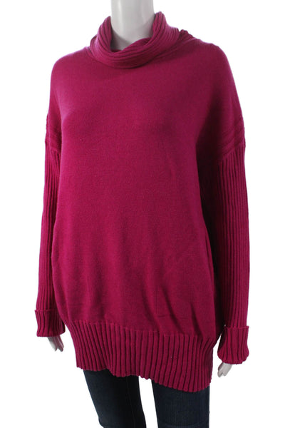 Renuar Women Pink Viscose Cowl Neck Pullover Sweater Long Sleeve Size XS