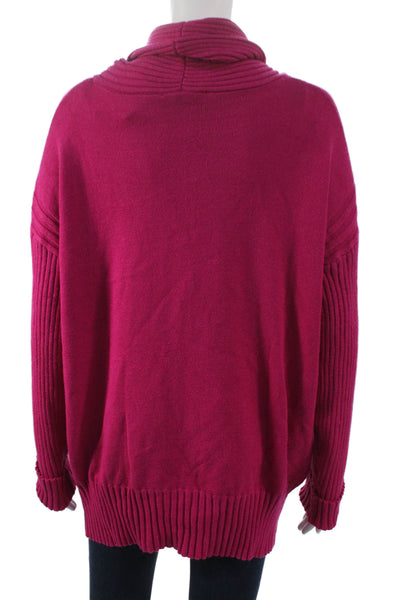 Renuar Women Pink Viscose Cowl Neck Pullover Sweater Long Sleeve Size XS