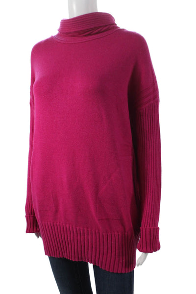 Renuar Women Pink Viscose Cowl Neck Pullover Sweater Long Sleeve Size S