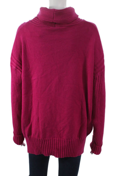 Renuar Women Pink Viscose Cowl Neck Pullover Sweater Long Sleeve Size S
