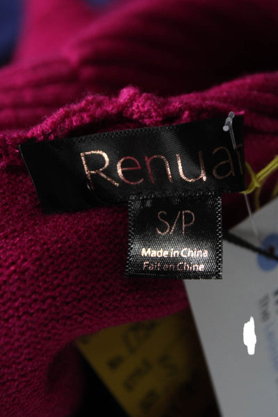Renuar Women Pink Viscose Cowl Neck Pullover Sweater Long Sleeve Size S