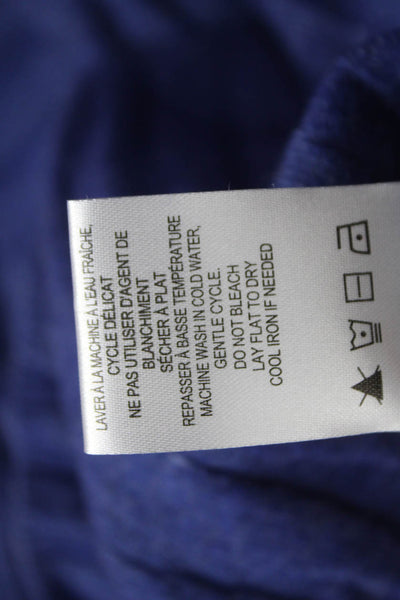 Renuar Womens Blue Geometric Mock Neck Pullover Sweater Long Sleeve Size XL