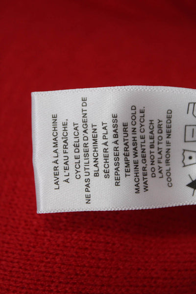 Renuar Womens Red Viscose Turtleneck Pullover Sweater Long Sleeve Size XS