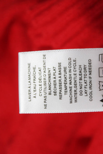 Renuar Women Pullover Sweater Red Viscose Cowl Neck Long Sleeve Size L