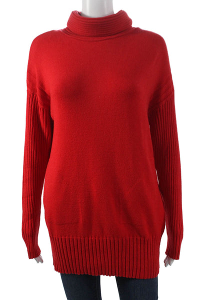 Renuar Womens Red Cowl Neck Pullover Sweater 50% Viscose Long Sleeve Size 2XL