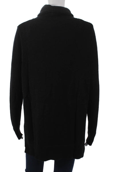 Renuar Womens Turtleneck Pullover Sweater Black Long Sleeve Viscose Size S