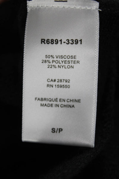 Renuar Womens Turtleneck Pullover Sweater Black Long Sleeve Viscose Size S