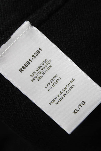 Renuar Women Black Viscose Cowl Neck Tunic Sweater Long Sleeve Size XL