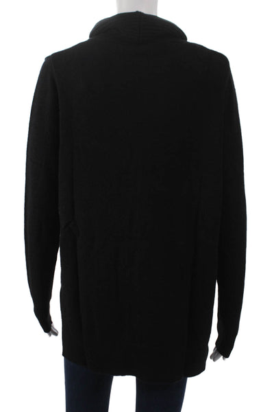 Renuar Womens Black Cowl Neck Tunic Sweater Long Sleeve 50% Viscose Size L
