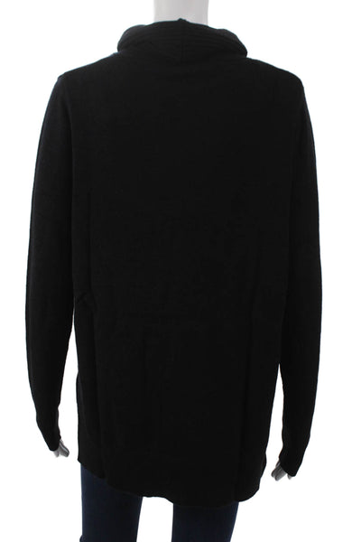 Renuar Womens Cowl Neck Tunic Sweater Black Long Sleeve Size M