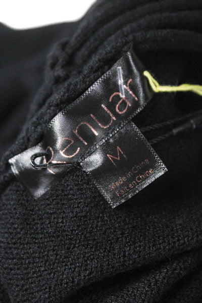 Renuar Womens Cowl Neck Tunic Sweater Black Long Sleeve Size M