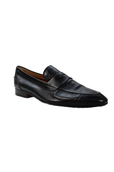 Tods Men's Leather Slip-On Flat Loafers Shoes Black Size 9.5